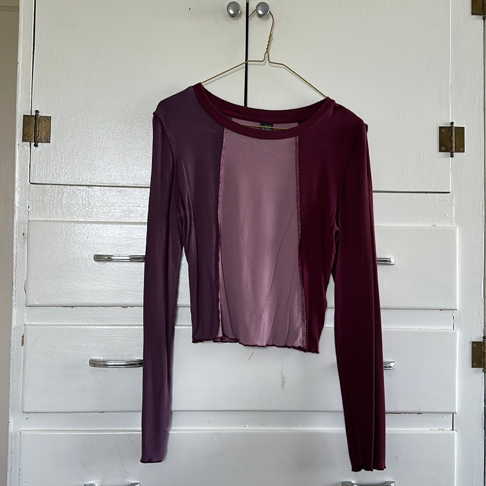 Purple crop long sleeve!